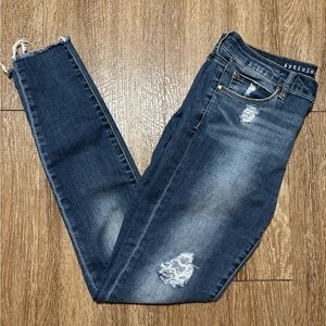 Articles Of Society Distressed Dark Blue Skinny Jeans